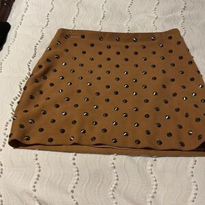 Alice and Olivia suede studded mini skirt